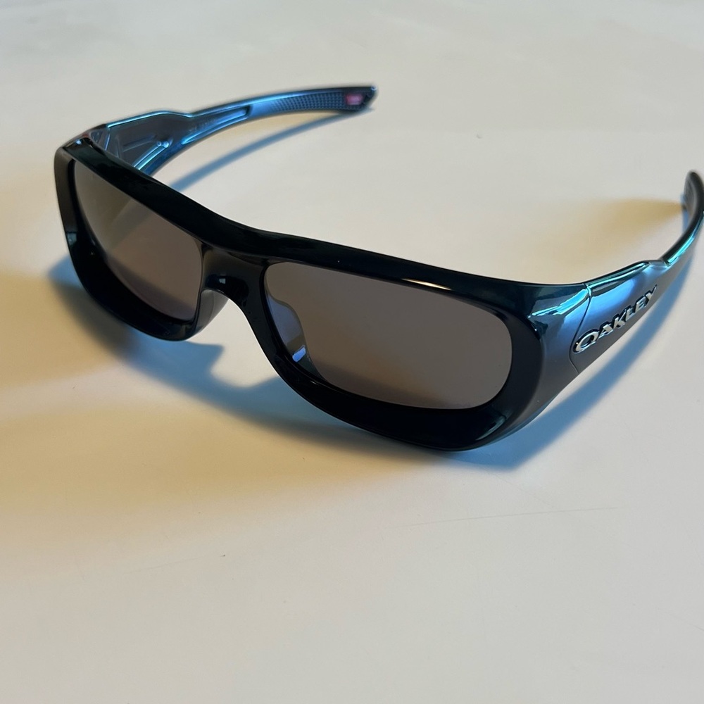 Oakley Black and Gray Wrap Sunglasses